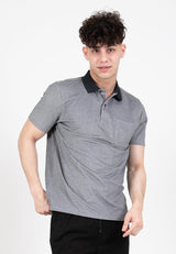 Forest Two Tone Pique Cotton Regular Fit Polo T Shirt Men Collar Tee with Pocket | Baju T shirt Lelaki Polo - 23810