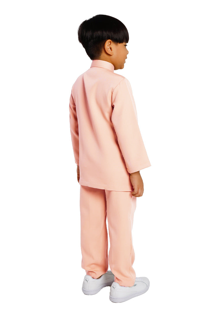 Forest x Hatta Dolmat Baju Melayu Budak Cekak Musang Regular Fit - FK23766BM -17Nude