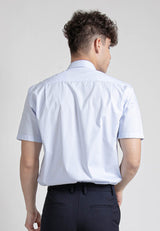 Alain Delon Short Sleeve Checks Business Shirt - 14123011