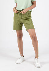 Forest Ladies Casual Polyester Elastic Waist Women Casual Shorts | Seluar Pendek Perempuan - 870145