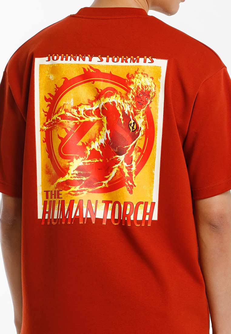 Forest Baju T Shirt Lelaki | Forest x Marvel Fantastic 4 Air-Cotton Oversized Heavy Weight Mens Tee - FA20025