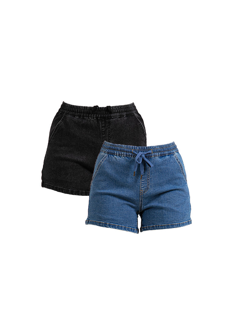 Forest Ladies Stretchable Denim Short Pants Casual Elastic Denim Shorts Women | Seluar Pendek Denim Perempuan - 860162