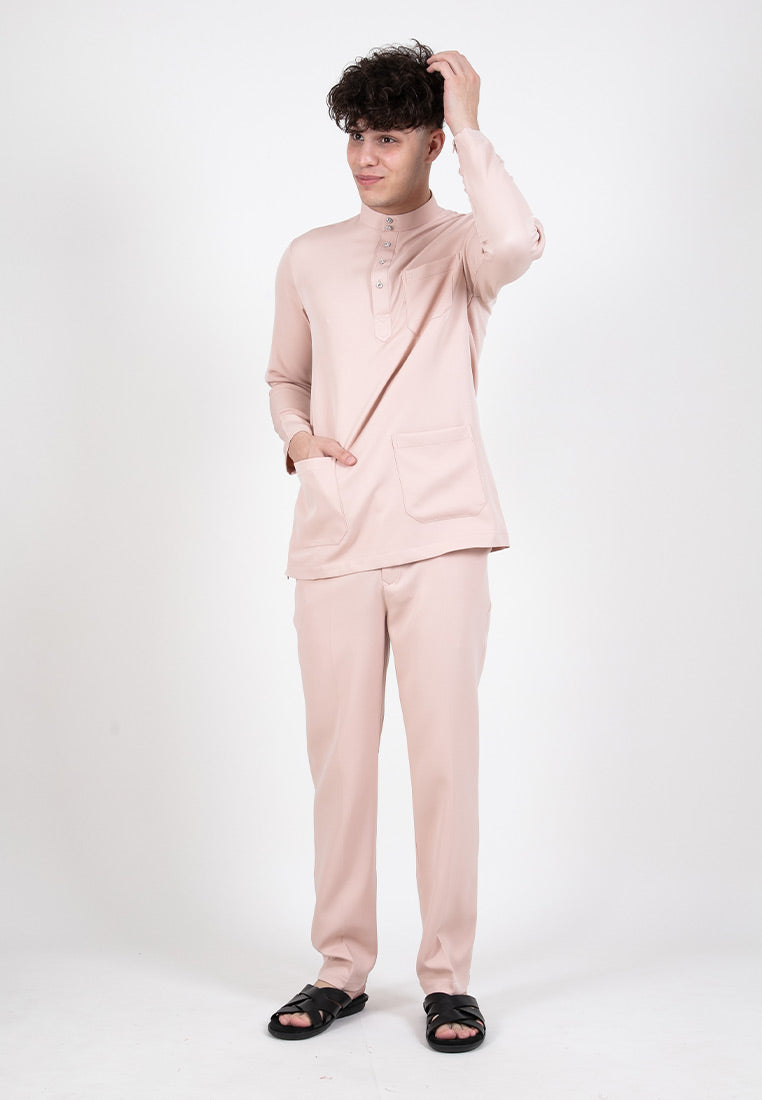 Forest x Hatta Dolmat Baju Melayu Cekak Musang Regular Fit - BM23766 -17Nude