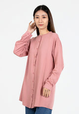 Forest Ladies Rayon Shirt Women Long Sleeve Tunic | Baju Kemeja Lengan Panjang Perempuan - 822405