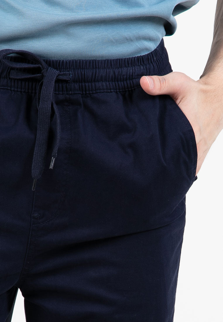 Forest 100% Cotton Twill Regular Fit Elasticated Waist Long Pants - 610214