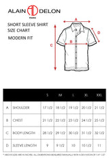 Alain Delon Short Sleeve Checks Business Shirt - 14123011