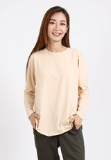 Forest Ladies Premium Soft-Touch Cotton Crew Neck Drape Tshirt Women | Baju T Shirt Perempuan - 822192