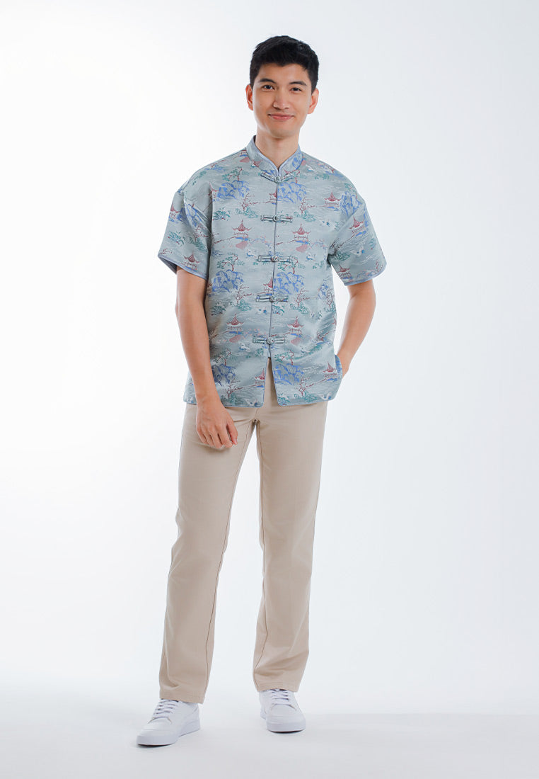 Byford CNY Tang Fu Lelaki | Byford Mens Tang Fu Jacquard Short Sleeve - 3426903Z