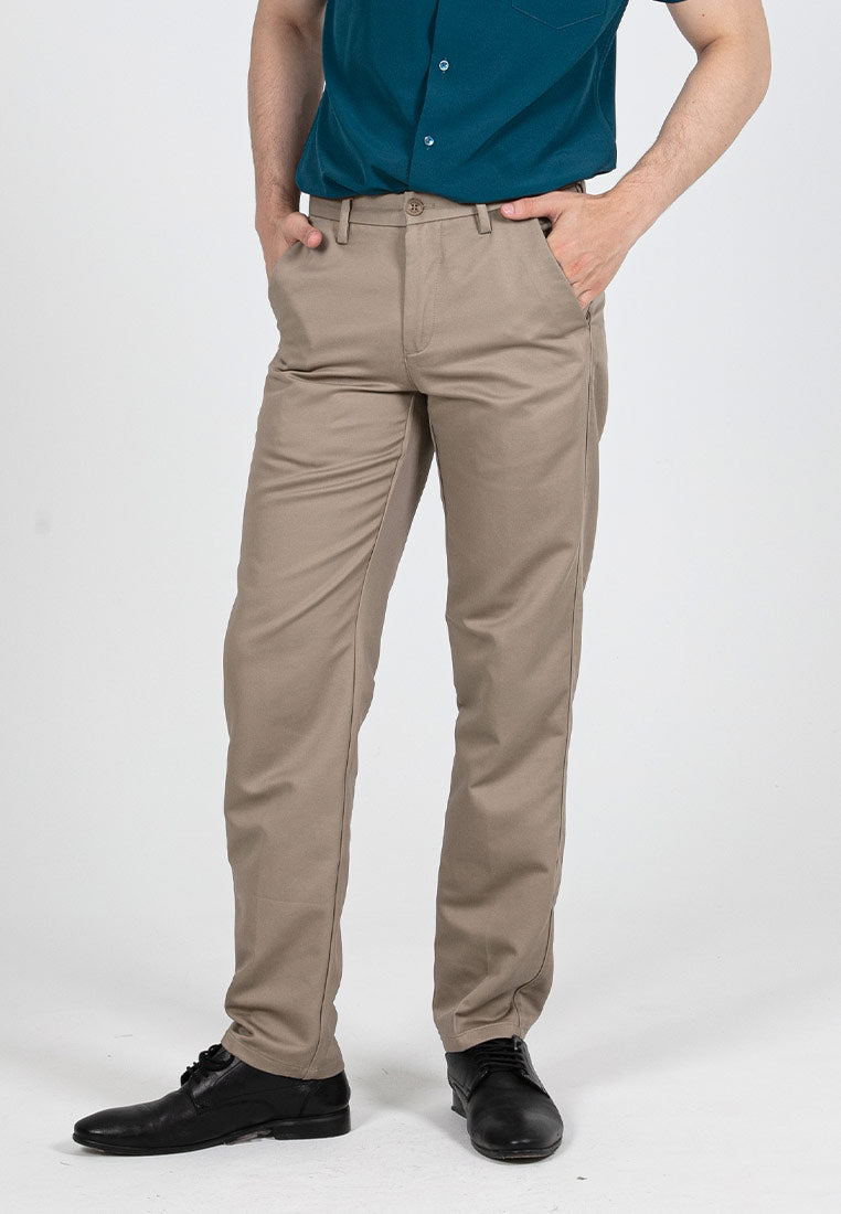 Byford Slim Fit Flat Front Cotton Pants - 3223001A