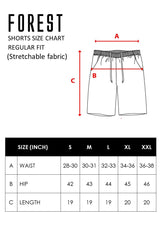 Forest Stretchable Cotton Twill Elastic Shorts Pants  | Seluar Pendek Lelaki - 665084