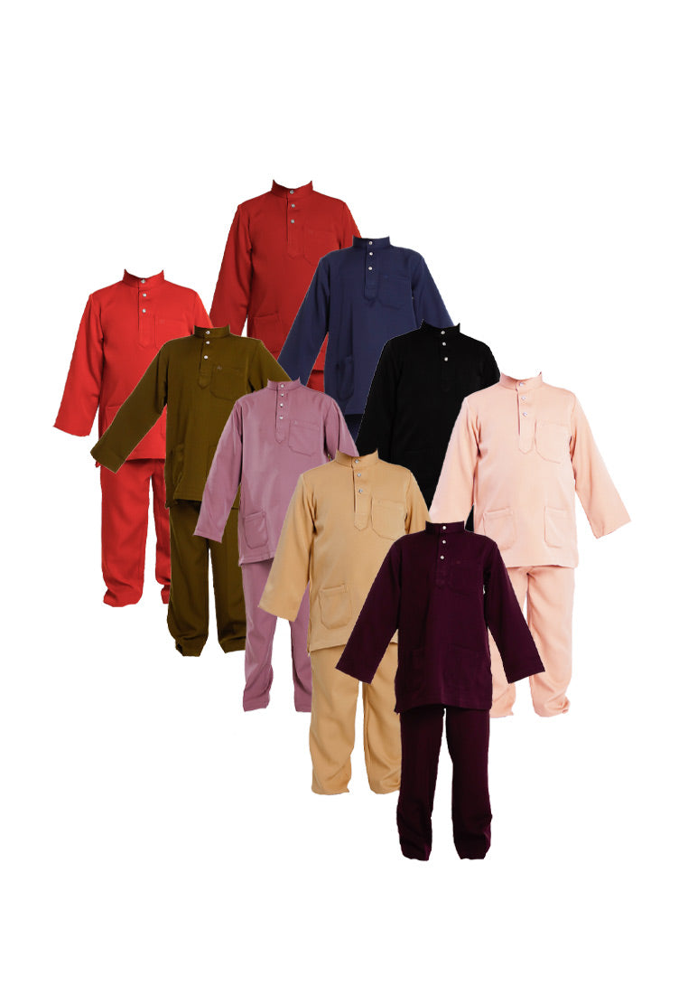 Forest x Hatta Dolmat Baju Melayu Budak Cekak Musang Regular Fit - FK23766BM -17Nude