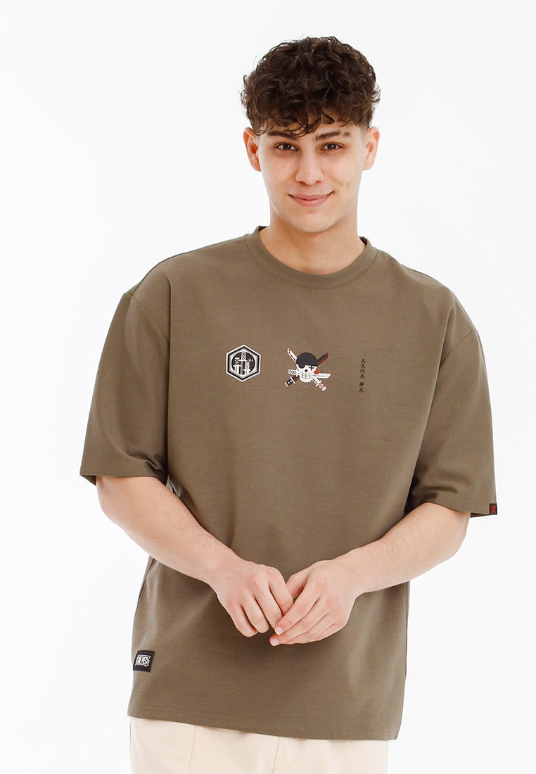 Forest Baju T shirt/Seluar Lelaki | Forest x One Piece Zoro Premium Air-Cotton Oversized Mens Tee/Pants - FO20009/FO65000