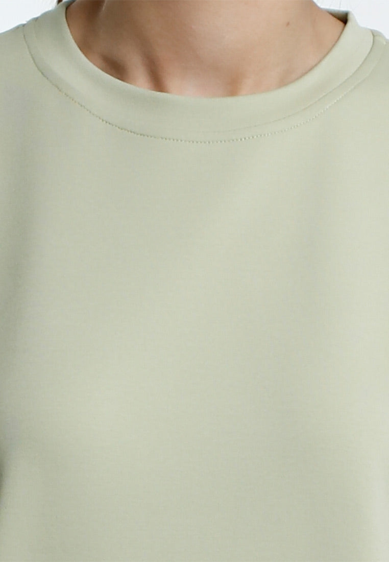 Forest Baju T Shirt Perempuan | Forest Cotton Interlock Short Sleeve Round Neck Plain T Shirt - 822422