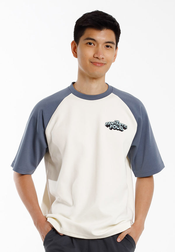 Forest Baju T Shirt Lelaki | Forest x Marvel Fantastic 4 Air-Cotton Oversized Heavy Weight Mens Tee- FA20023