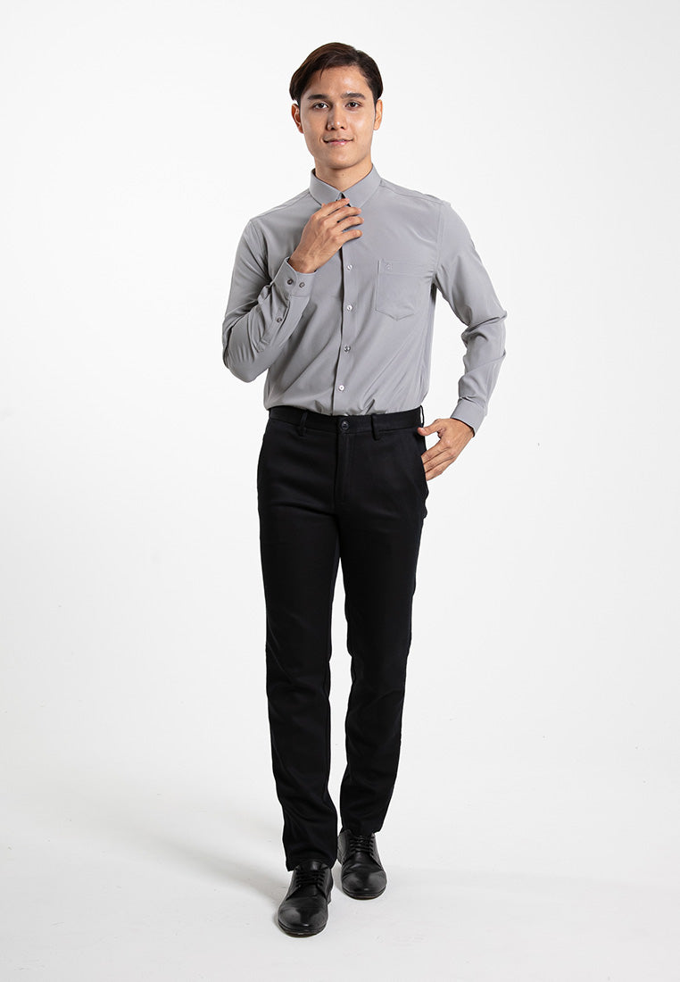 Byford Slim Fit Flat Front Cotton Pants - 3223003A