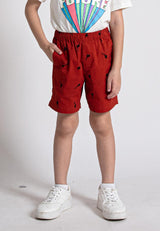 Forest Kids Boys Woven Full Print Cotton Twill Casual Shorts | Seluar Pendek Budak Lelaki - FK65045