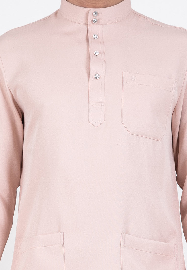 Forest x Hatta Dolmat Baju Melayu Cekak Musang Regular Fit - BM23766 -17Nude