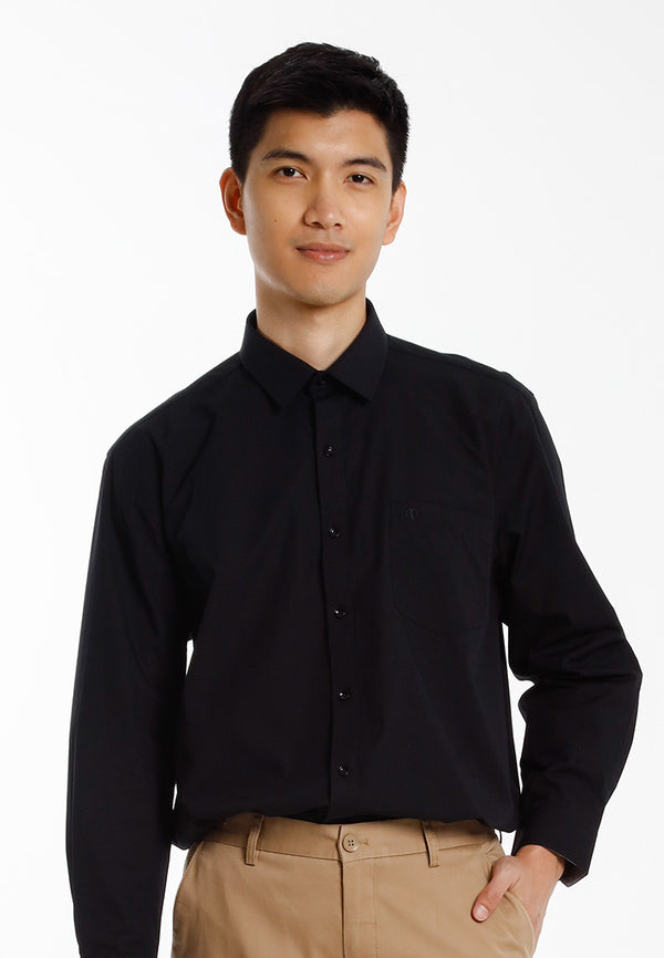 Alain Delon Kemeja Lenggang Panjang Lelaki |  Alain Delon Long Sleeve Regular Fit Business Wear - 15017001