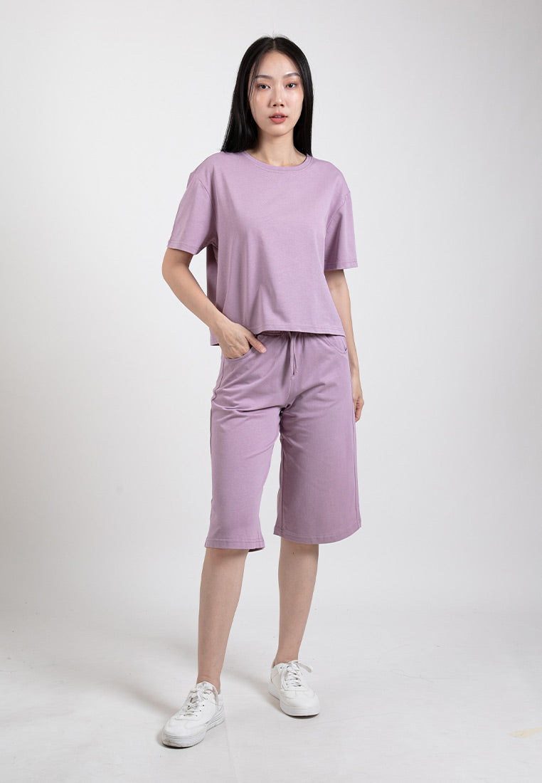 Forest Ladies Short Sleeve Comfy Lounge Wear Loose Fit Top | Baju T Shirt Perempuan - 822202