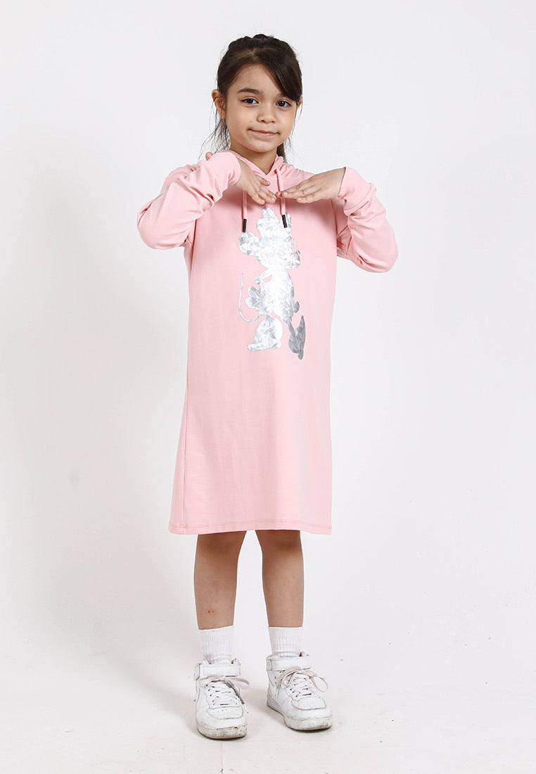 Forest x Disney 100 Years of Wonder Disney Minnie Foiled Long Sleeve Hoodies Kids Dress Family Tee | FWK885035