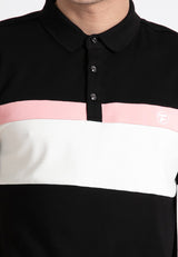 Forest Premium Weight Cotton 220gsm Interlock Knitted Polo T Shirt Colour Block Cut & Sew | T Shirt Lelaki - 23812