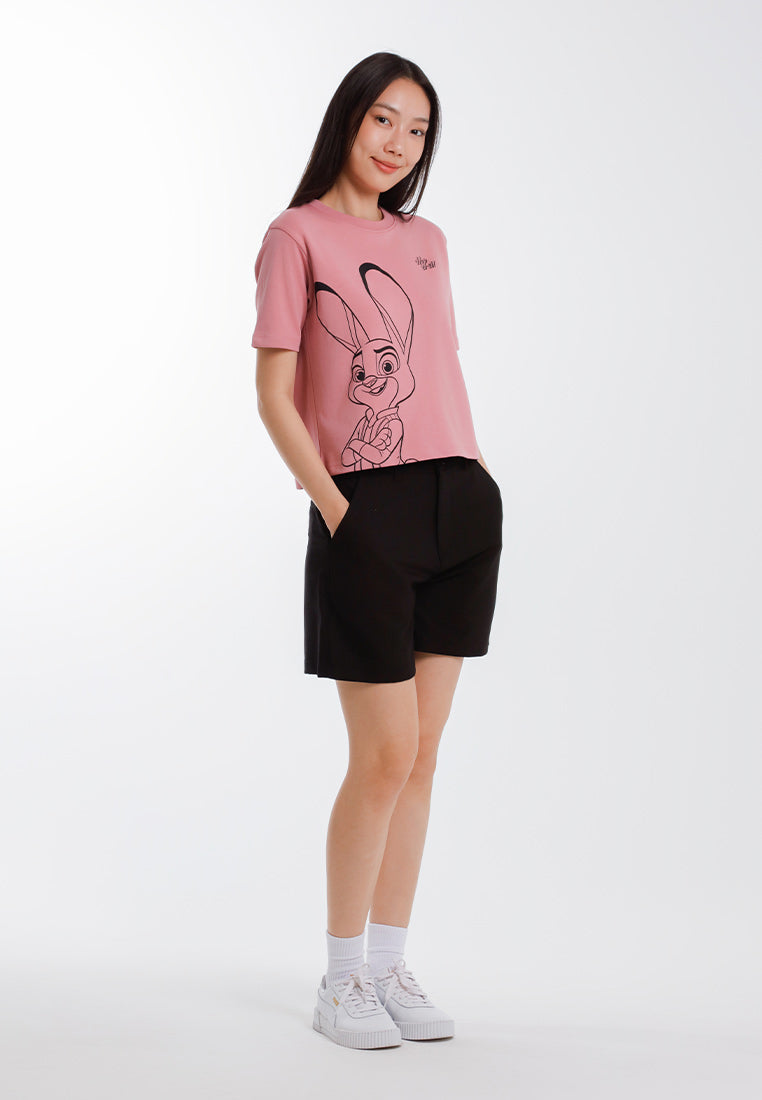Forest T Shirt Perempuan/Budak | Forest x Disney Zootopia 2 Premium Cotton Cropped Women/Kids Tee - FW820155/FWK820155