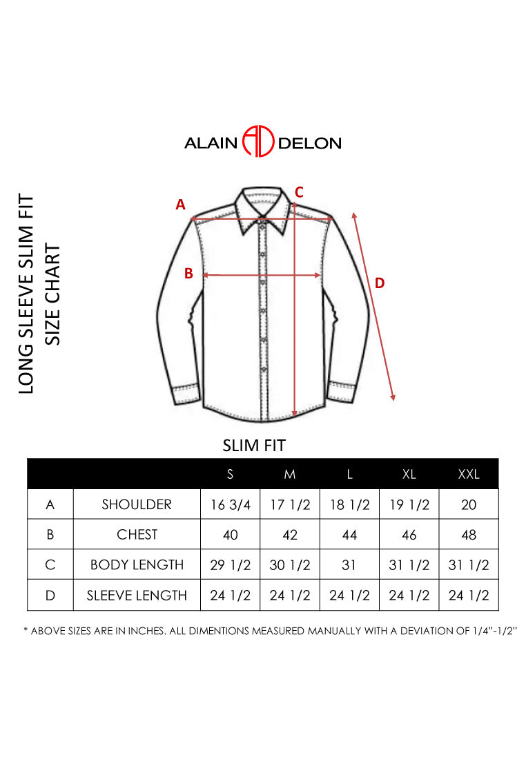 Alain Delon Baju Kemeja Berkolar | Alain Delon Rayon Mixed No Pocket Slim Fit Stripes Collar - 15123029