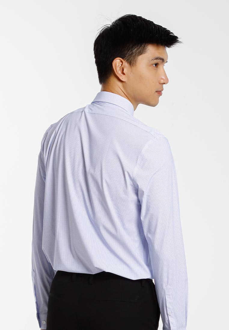 Alain Delon Baju Kemeja Berkolar | Alain Delon Rayon Mixed No Pocket Slim Fit Stripes Collar - 15123029