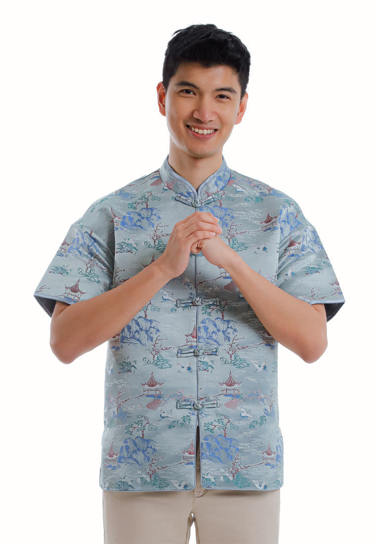 Byford CNY Tang Fu Lelaki | Byford Mens Tang Fu Jacquard Short Sleeve - 3426903Z