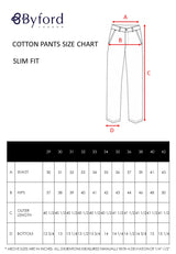 Byford Slim Fit Flat Front Cotton Pants - 3223003A