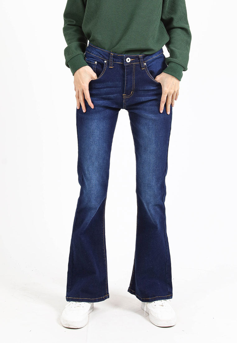 Forest Ladies Mid Waist Stretchable Boot Cut Jeans Women | Seluar Jeans Perempuan - 810474