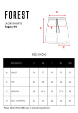 Forest Ladies Casual Polyester Elastic Waist Women Casual Shorts | Seluar Pendek Perempuan - 870145