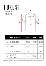 Forest Plus Size T Shirt Men Cotton Pique Plain Collar Tee Big Size Polo Tee | Plus Size Polo T Shirt Lelaki - PL23830