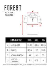 Forest Plus Size Stretchable Casual Polo Tee Slim Fit Polo Big Size T Shirt Men | Baju T Shirt Lelaki - PL23873