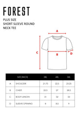 Forest Plus Size Graphic Round Neck Tee | Plus Size T Shirt Men - PL23913