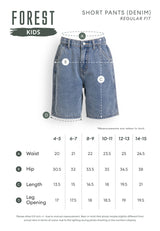 Forest Kids Boy Elastic Waist Denim Jeans Shorts Boy Short Pants| Seluar Budak Lelaki - FK70002