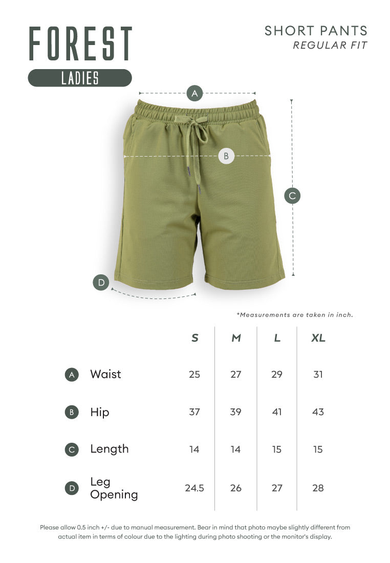 Forest Ladies Modal Soft Short Pants Women Casual Plain Shorts | Seluar Perempuan Pendek - 860160