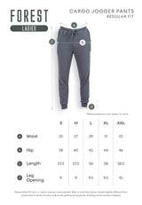 Forest Ladies Polyester Elastic Waisted Cargo Pants Women Casual Jogger Long Pants | Seluar Panjang Perempuan - 810494