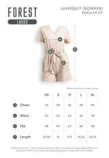 Forest Ladies Linen Jumpsuit Women Solid Romper - 865107