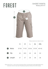 Forest 100% Cotton Twill 27"/28" Cargo Pants Men Shorts Casual 3 Quarter Short Pants Men | Seluar Pendek Lelaki - 65805