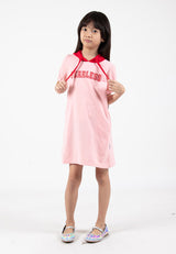 Forest Kids Girl Cotton Terry Puff Sleeve Hoodie Dress | Baju Budak Perempuan - FK885057