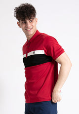 Forest Premium Weight Cotton 220gsm Interlock Knitted Polo T Shirt Colour Block Cut & Sew | T Shirt Lelaki - 23812