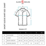 Alain Delon Short Sleeve Modern Fit Linen Look Floral Shirt - 14423006