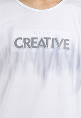 Forest Stretchable Cotton 3D Fonts Effects Round Neck Tee Men | Baju T Shirt Lelaki - 23869