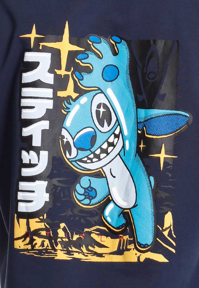 Forest Baju T Shirt Set Keluarga | Forest X Disney Stitch Premium Cotton Family Tee Men/Kids - FW20144/FWK20144