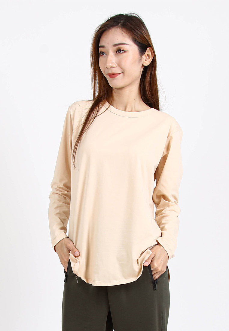 Forest Ladies Premium Soft-Touch Cotton Crew Neck Drape Tshirt Women | Baju T Shirt Perempuan - 822192