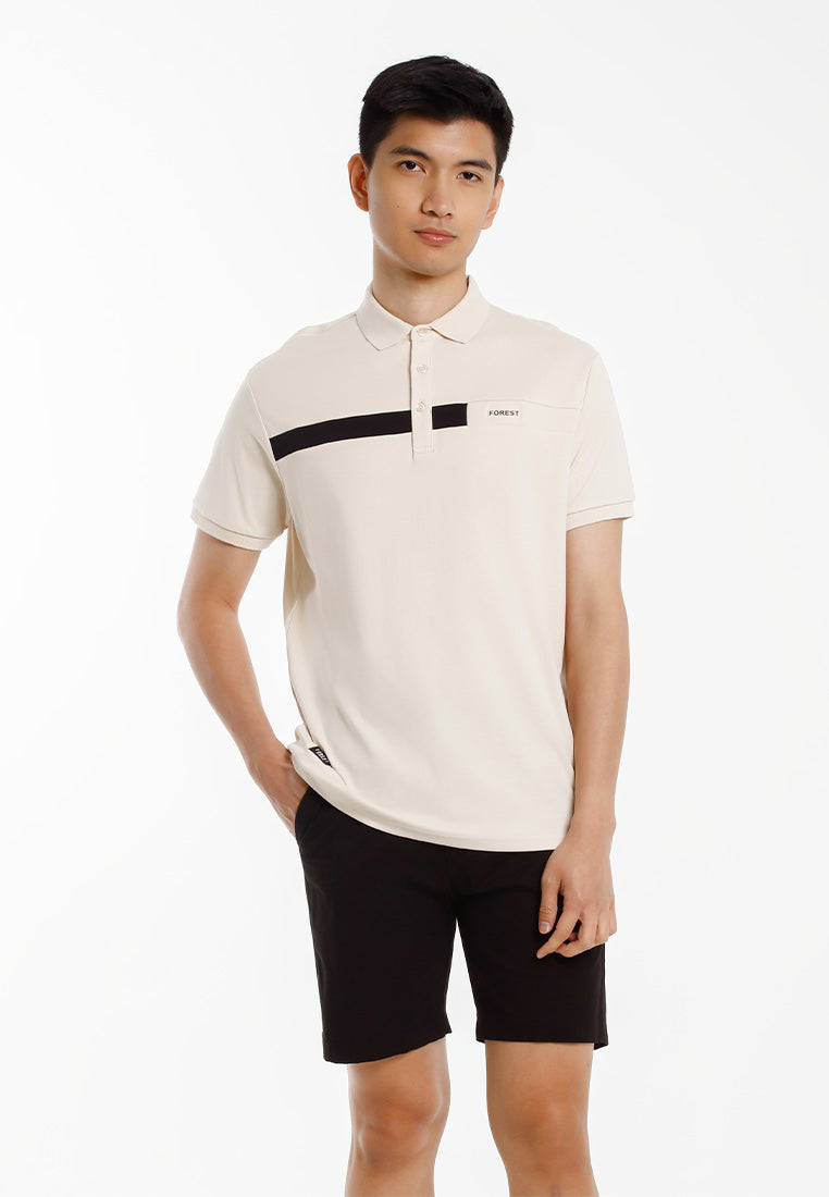 Forest T-Shirt Lelaki | Forest Soft-touch Cotton Interlock Polo T Shirt Men Slim Fit Collar Tee - 24000