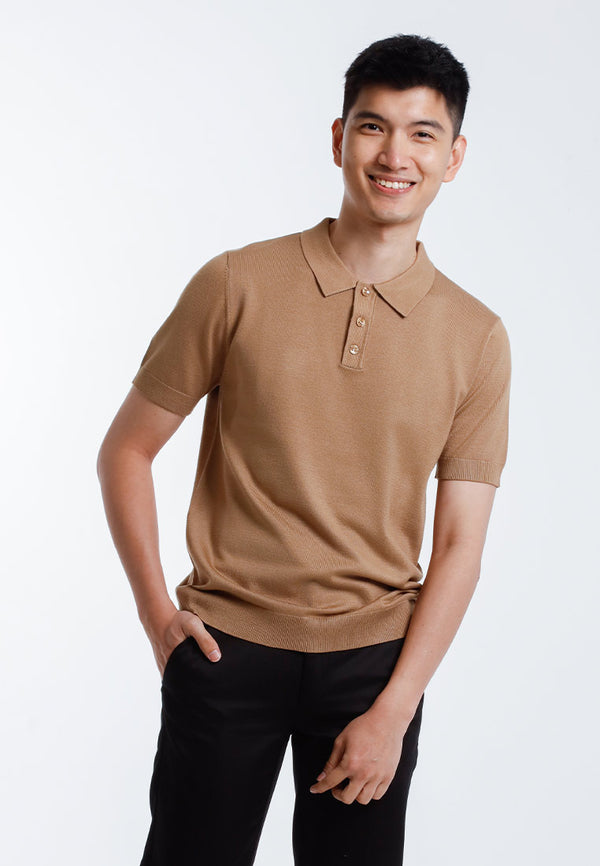 Alain Delon Tshirt Lelaki Lengan Pendek | Alain Delon Knits Polo Shirt Short Sleeve - 16025005