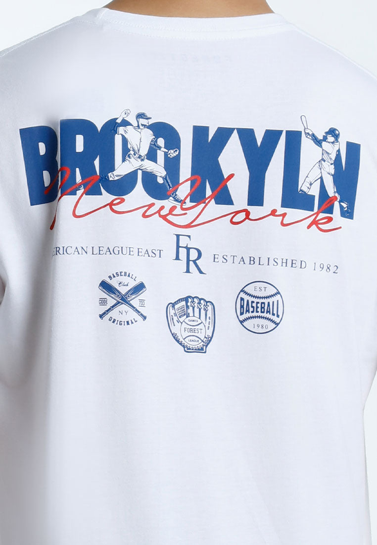 Forest T Shirt Lelaki | Forest Regular Fit Graphic Printed Round Neck Short Sleeve T Shirt Men - 24081