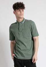 Forest Premium Weight Cotton 220gsm Interlock Knitted Pocket Polo Tee | Baju T Shirt Lelaki - 23765